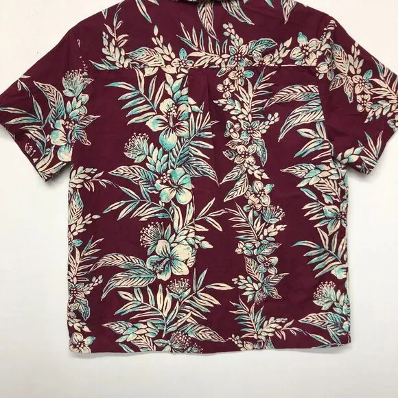 Tori Richard Uniforms Women Hawaiian Button Shirt Top Size Large Floral B260 -29 - Picture 11 of 12
